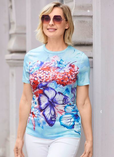 Skjorta i batik-look 