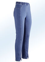 Jeans i dra-på-modell JEANS BLÅ