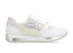 Sneakers i en intressant materialmix VIT SYREN