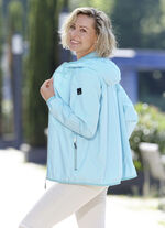 Funktionsjacka med fast huva BALIBLUE-WHITE