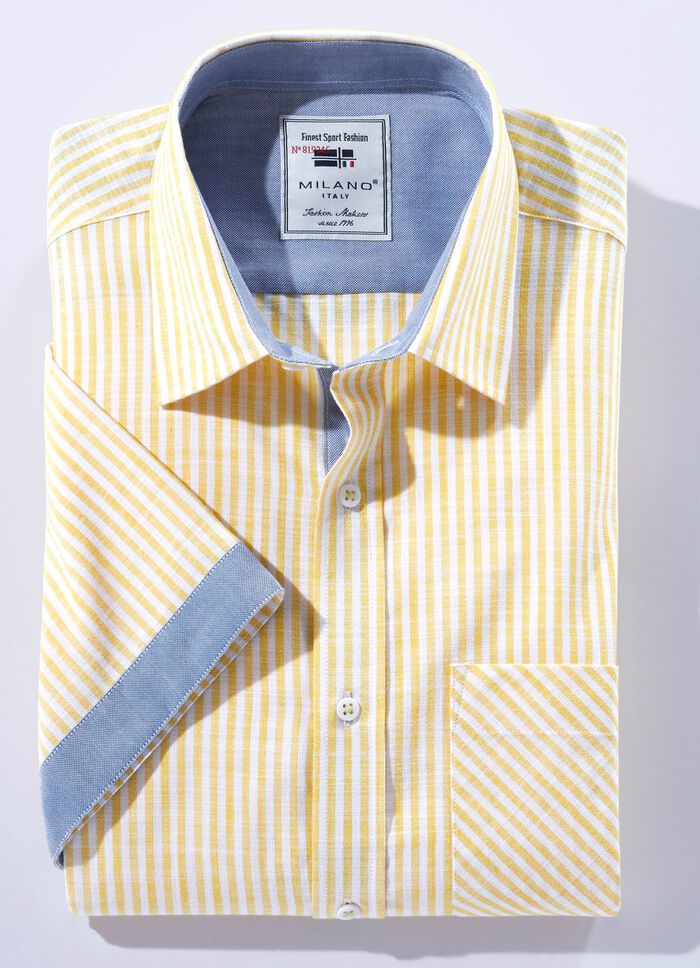 Randig "Milano Italy" skjorta i 4 f&auml;rger 