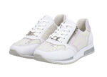 Sneakers i en intressant materialmix VIT SYREN