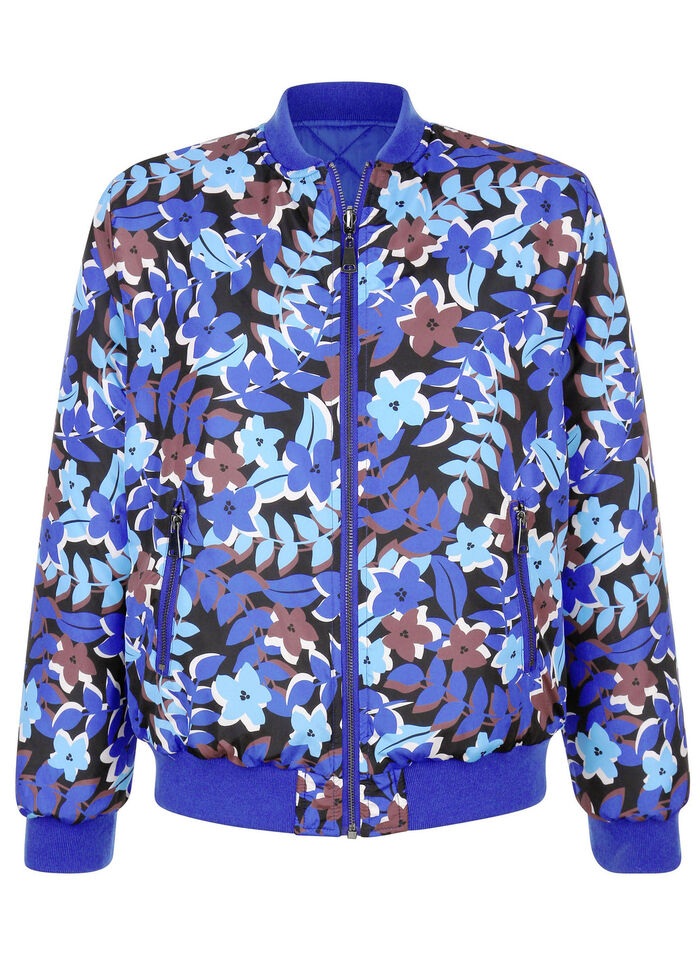 Vändbar blus med ribbade muddar 