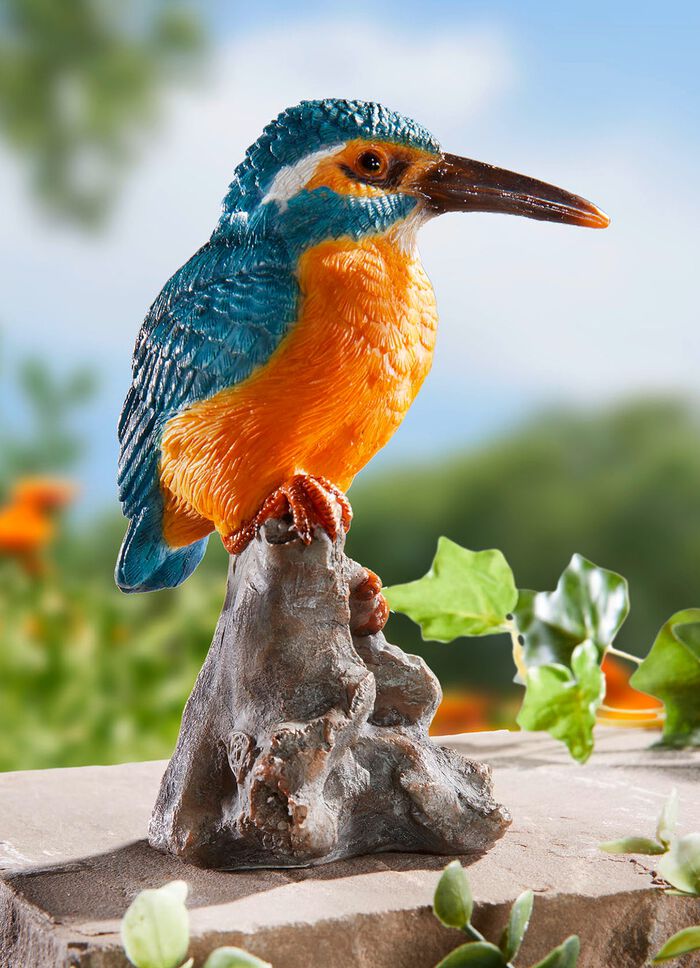 V&auml;derbest&auml;ndig kungsfiskare av polyresin 