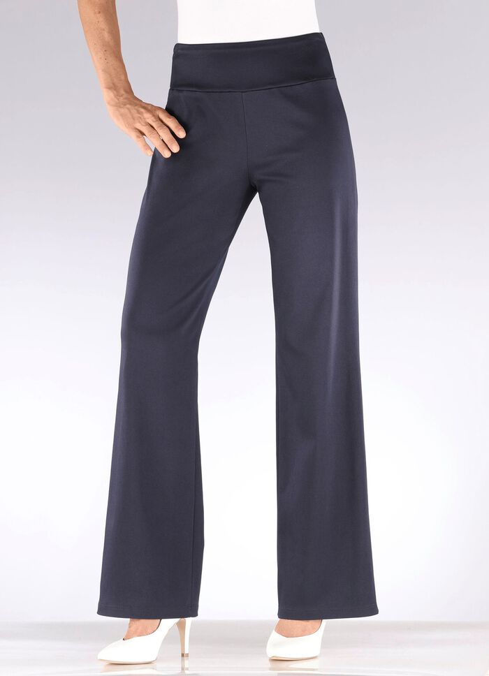 Mjuk stretchbyxa i moderiktig bredd 