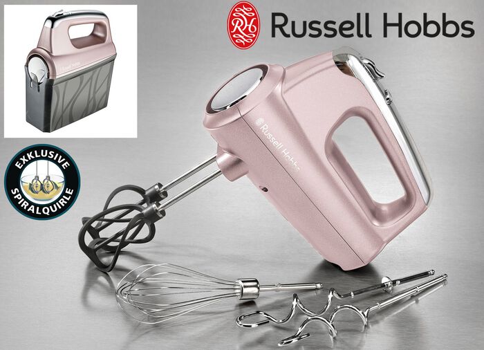Russell Hobbs handmixer med spiralvispar CHAMPAGNE