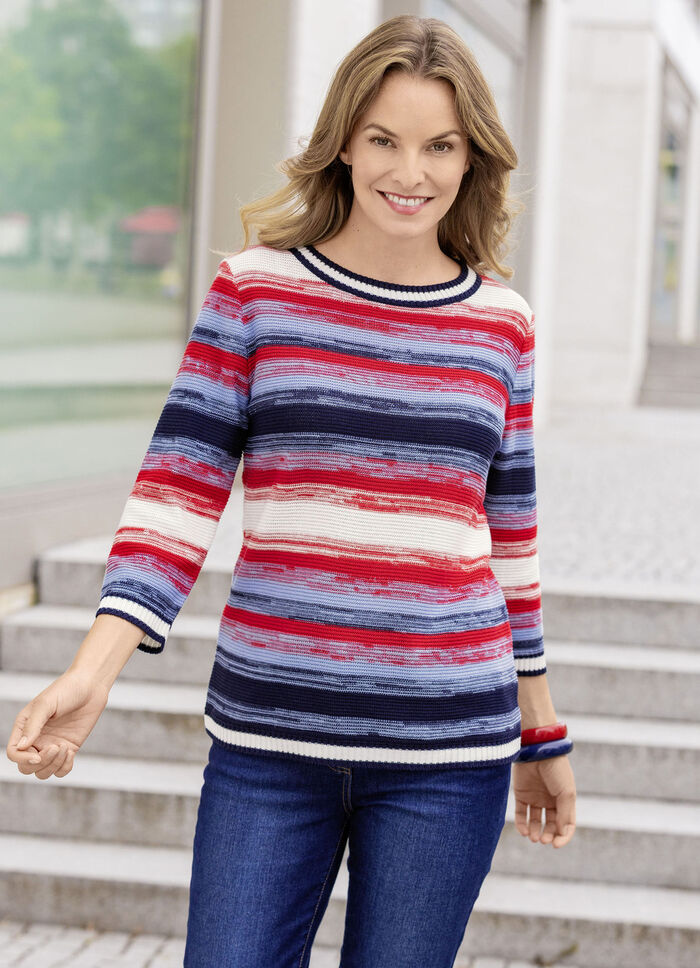 Tröja i snygg randig design 