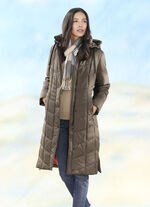 Kappa med sidoslitsar med dragkedja KAFFE BRUNT