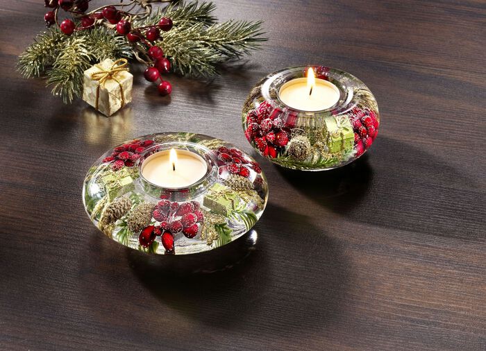 V&auml;rmeljush&aring;llare av munbl&aring;st glas 