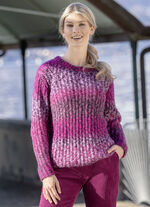 Jumper med innehåll av alpacka PINK-LILA-MULTICOLOR