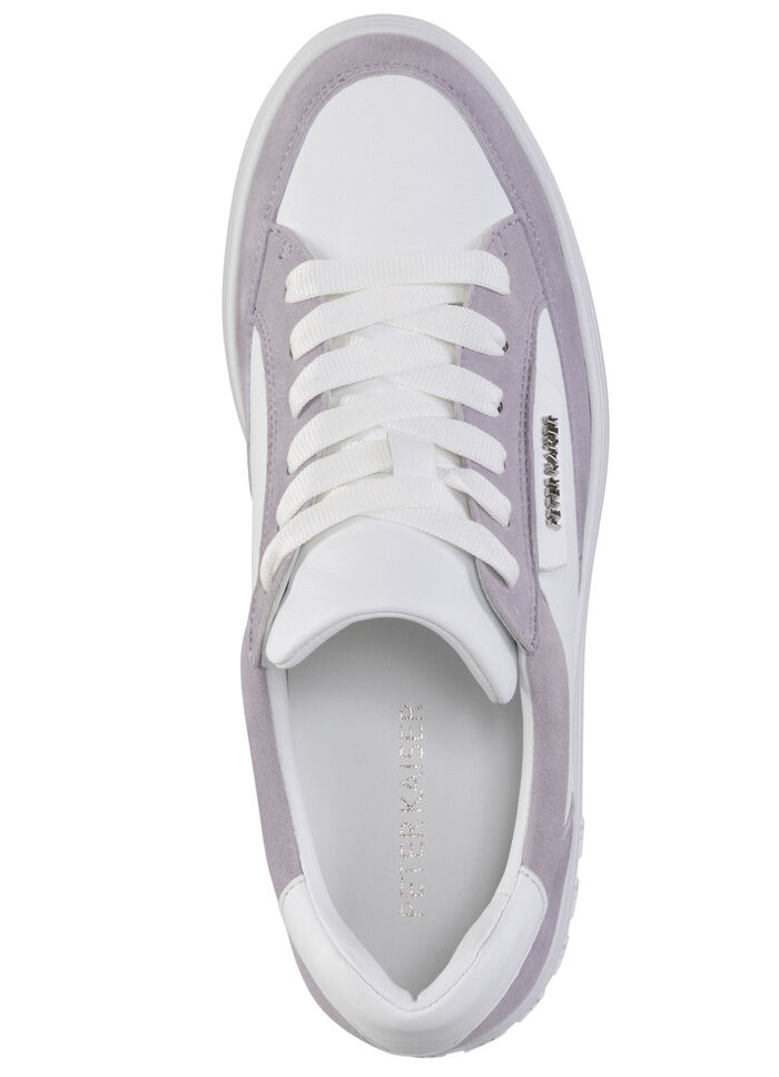 Peter Kaiser sneakers med snörning av nappa och mocka VITLILA