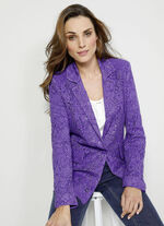 Blazer med blommig spetskant 