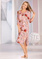 Laurina nattlinne med V-ringning och bl&auml;ckstr&aring;letryck 