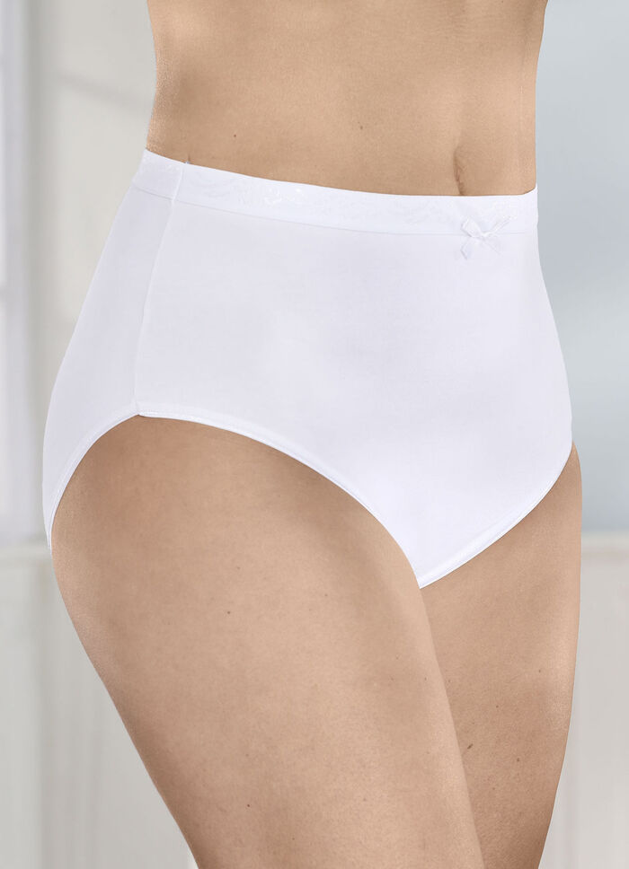 Paket med fem trosor med strukturerad elastisk linning 