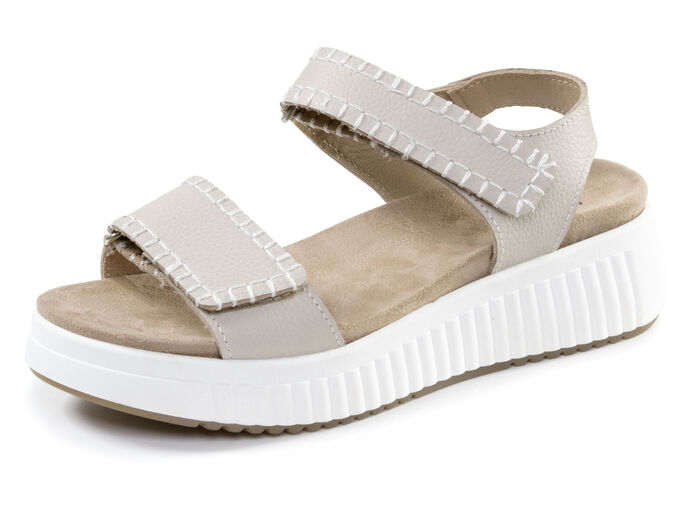 ELENA EDEN, bekväma damsandaler, bredd H, med avtagbar fotbädd BEIGE