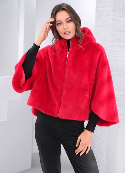 Kort kappformad jacka 