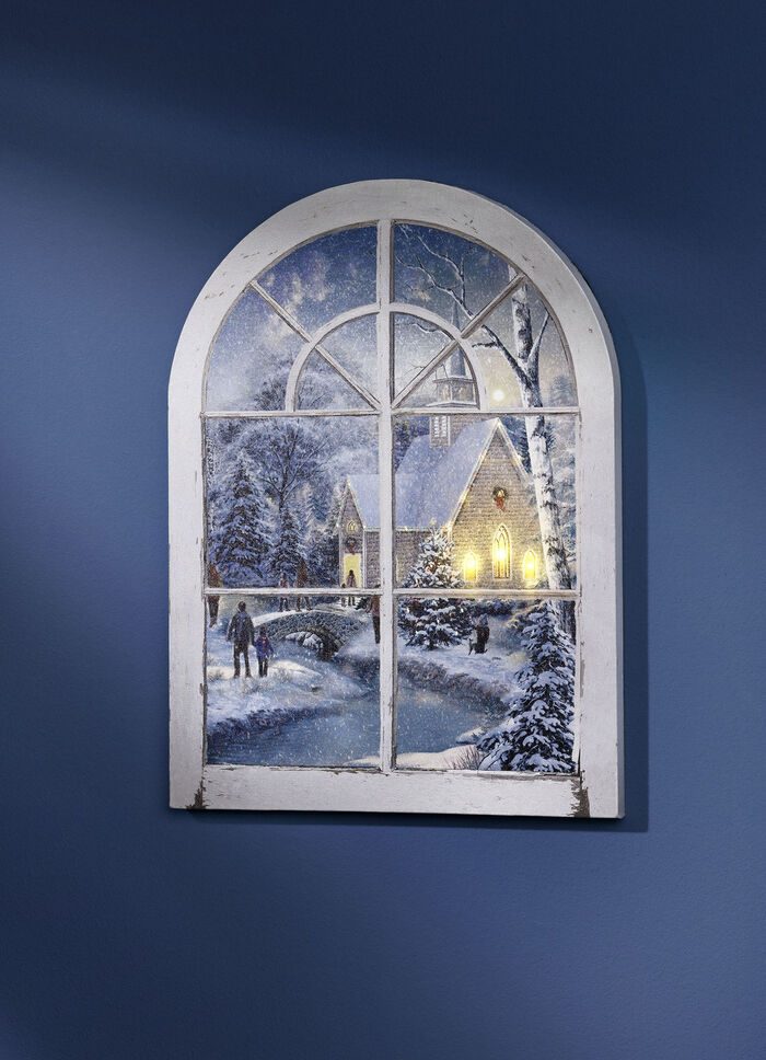 LED-bild p&aring; tr&auml;ram 