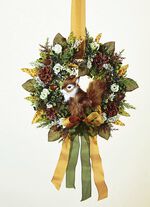 V&auml;ggkrans med ekorrar 