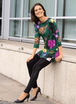 Leggings i en intressant materialmix 