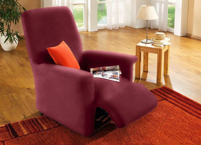 Stretch&ouml;verdrag med fl&auml;ckskydd GRANAT