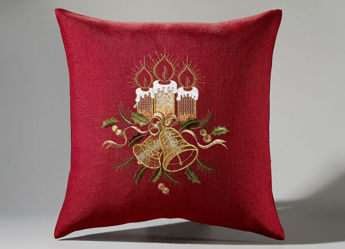 Omständigt broderad bords- och rumsdekoration RÖD