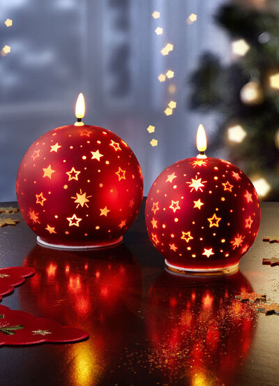 LED-ljus med stjärnmotiv, set om 2 st 