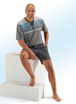 Hajo Klima Komfort Shorty med knappsl&aring; och garnf&auml;rgade r&auml;nder 