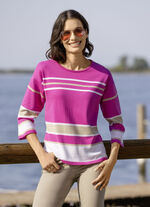 Randig tröja PINK-WEISS-BEIGE