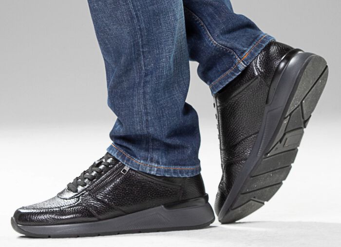 GINO GALANTE, klassiska herrsneakers med dragkedja 