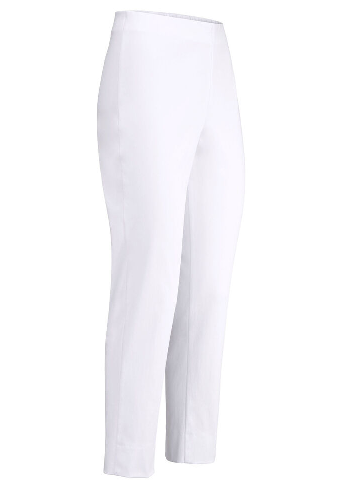 Mjuk stretchbyxa i 7/8-längd VIT