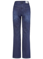 Jeans med trendig benvidd M&Ouml;RKBL&Aring;