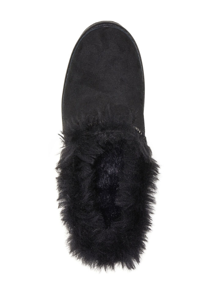 Gemini tofflor gjorda av mjuk, bästa mocka SVART