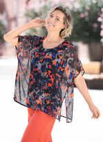 Topp i dubbla lager med chiffong&ouml;verdrag 