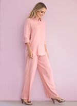 Blus med skjortkrage 