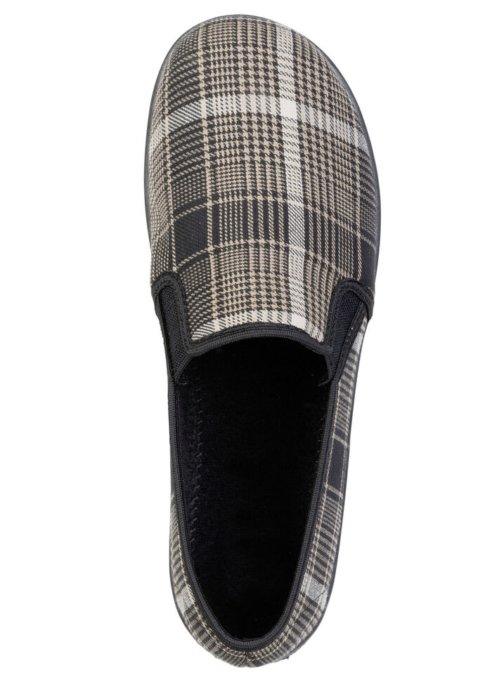 Klassiska herrtofflor med resårband BEIGE