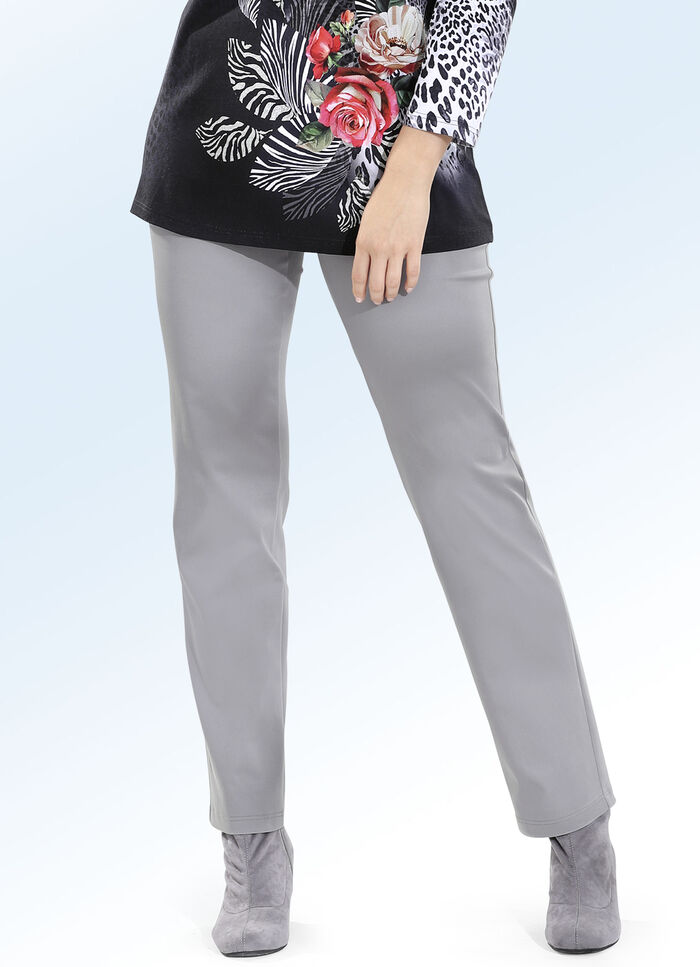 Mjuka stretchbyxor i bekv&auml;m pull-on-stil 