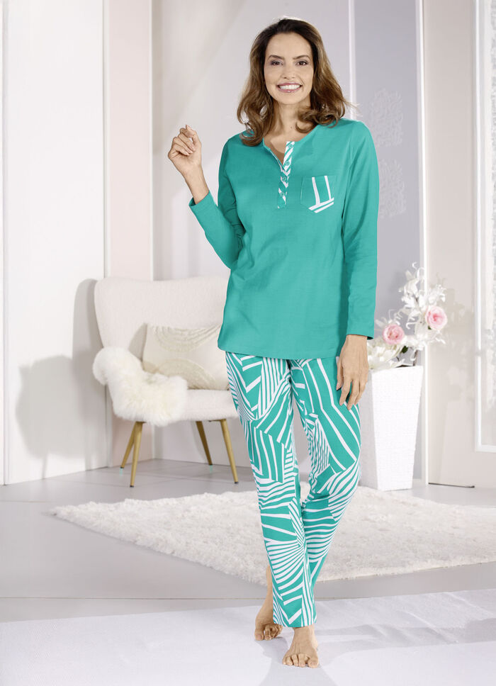 Tvåpack Laurina pyjamas med knappar framtill 