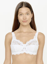 Susa tv&aring;pack-bh med delikat elastisk spets 1X MARINE, 1X WEISS