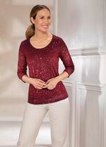 Glittrande skjorttunika BORDEAUX