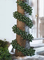 Grangirlang med LED-belysning 