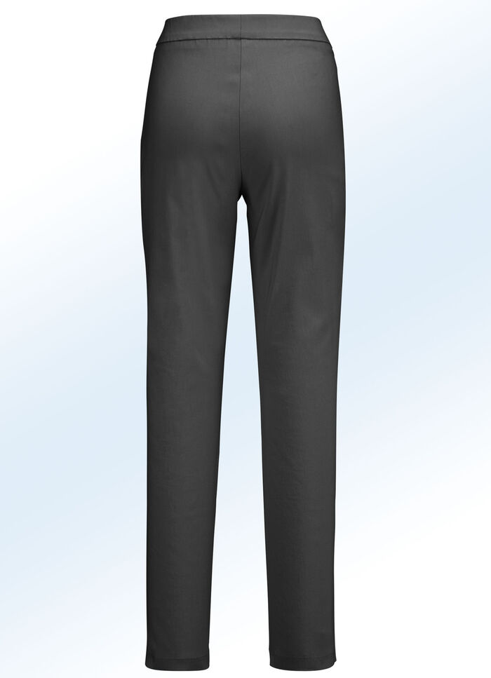 Byxor med trendiga benslitsar SVART