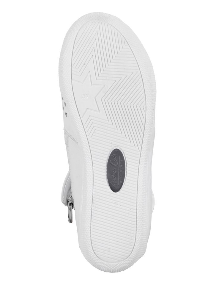 Andrea Conti bootie gjord av luftigt perforerat nappal&auml;der VIT