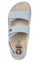 Mubb, bekväma damsandaler, bredd H, med uttagbar fotbädd BLEU