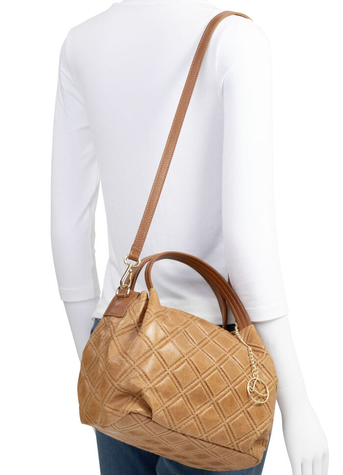 Laurina, väska, dam, med avtagbar, justerbar axelrem COGNAC