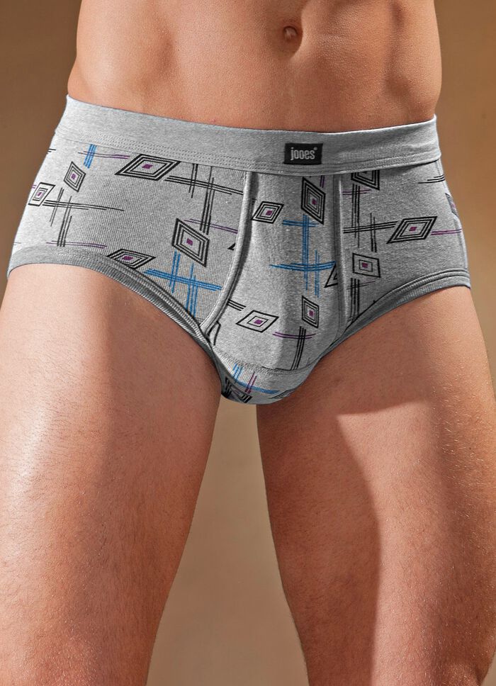 Finribbade kalsonger i fempack med gylf 