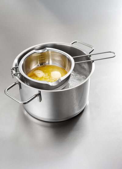 Sm&auml;ltdegel i rostfritt st&aring;l med tv&aring; pipar 