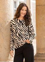 Skjorta med tallrikdekor framtill 