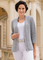 Kofta med subtila glittereffekter 