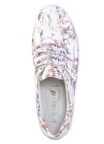 Waldl&auml;ufer kardborresko med handsydd sula WEISS-BUNT