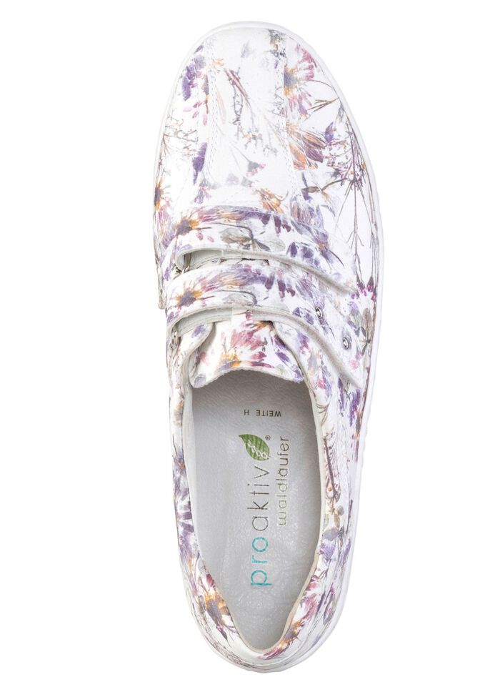 Waldl&auml;ufer kardborresko med handsydd sula WEISS-BUNT